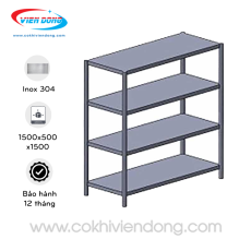 Kệ inox 4 tầng phẳng Kệ inox 4 tầng phẳng