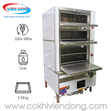 Tủ hấp hải sản 3 tầng dùng gas Tủ hấp hải sản 3 tầng dùng gas