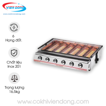 Bếp nướng thịt bằng gas 6 họng Bếp nướng thịt bằng gas 6 họng