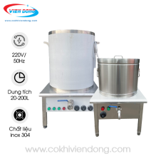 Nồi nấu phở điện đĩa nhiệt chân vuông Nồi nấu phở điện đĩa nhiệt chân vuông
