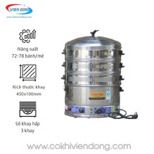 Nồi hấp bánh bao 3 tầng bằng điện 47 cm Nồi hấp bánh bao 3 tầng bằng điện 47 cm