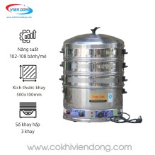 Nồi hấp bánh bao 3 tầng 52 cm Nồi hấp bánh bao 3 tầng 52 cm
