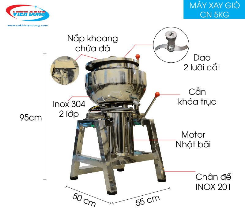 Máy xay chả lụa 5kg