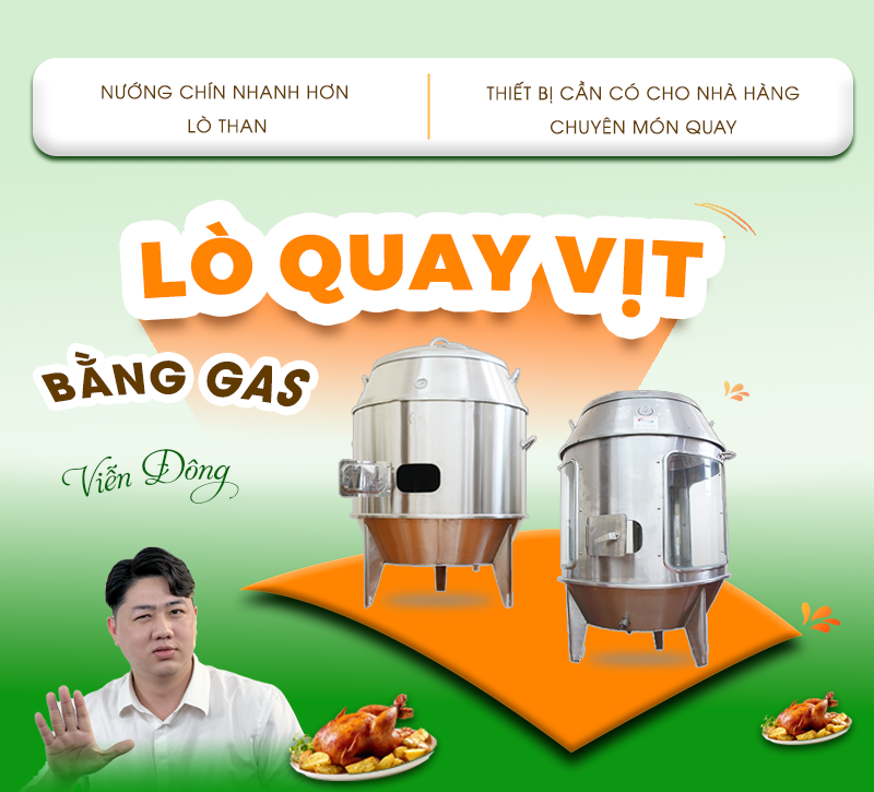 lò quay gà vịt bằng gas