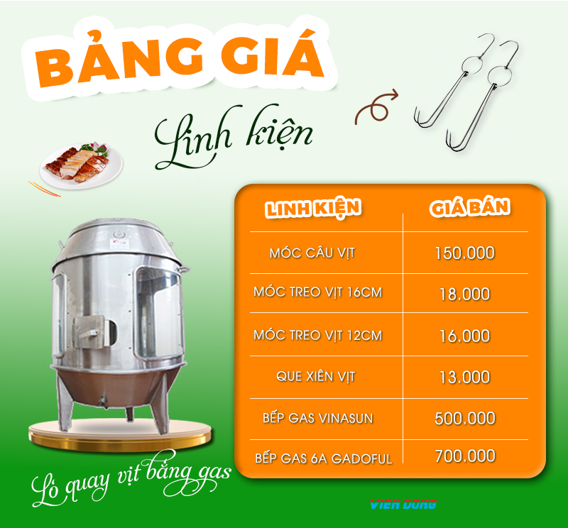 lò quay gà vịt bằng gas