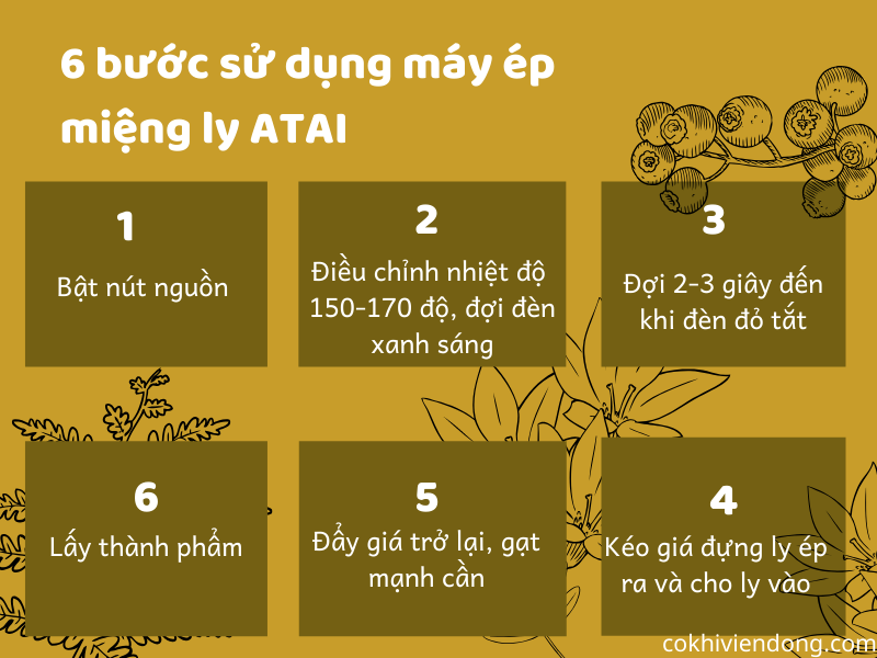 sử dụng máy ép nắp ly ATAI