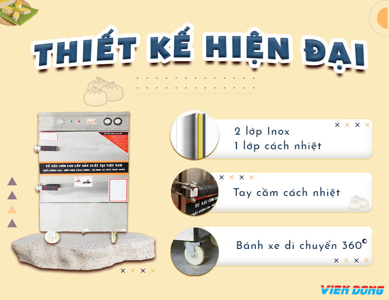 Tủ hấp bánh bao công nghiệp