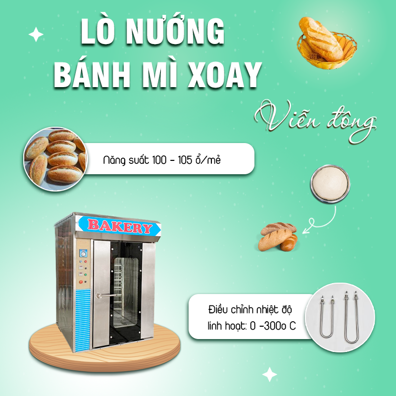 Lò nướng xoay 12 khay