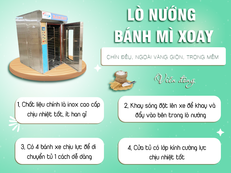 Lò nướng xoay 12 khay