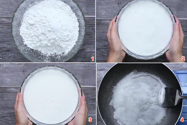 cách làm bánh ướt bằng chảo chống dính 