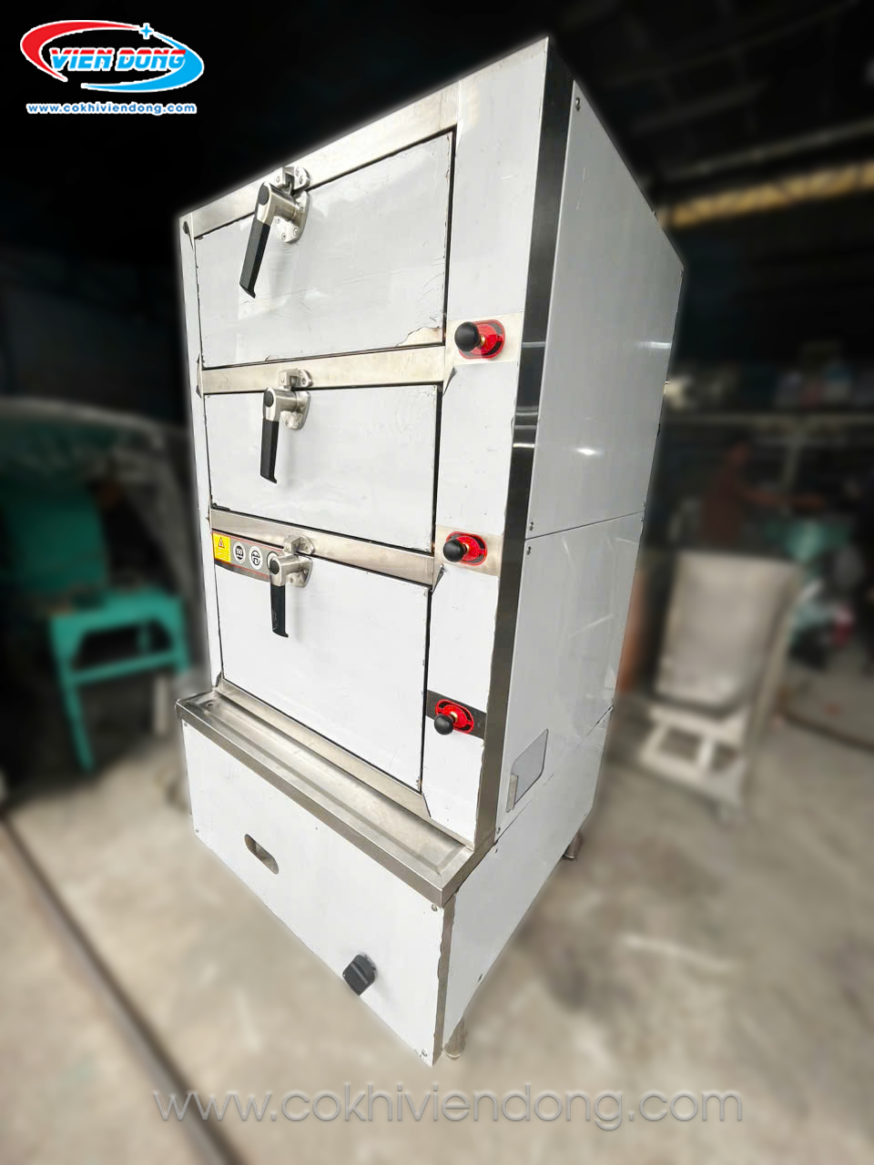 tủ hấp hải sản 3 tầng