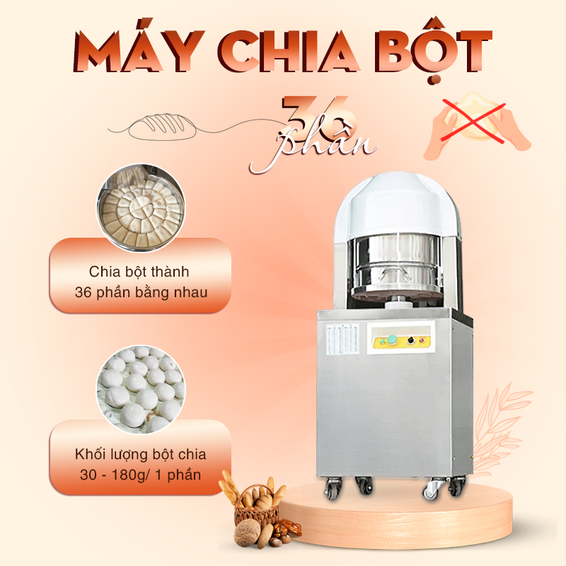 Máy chia bột làm bánh 36 phần Máy chia bột làm bánh 36 phần