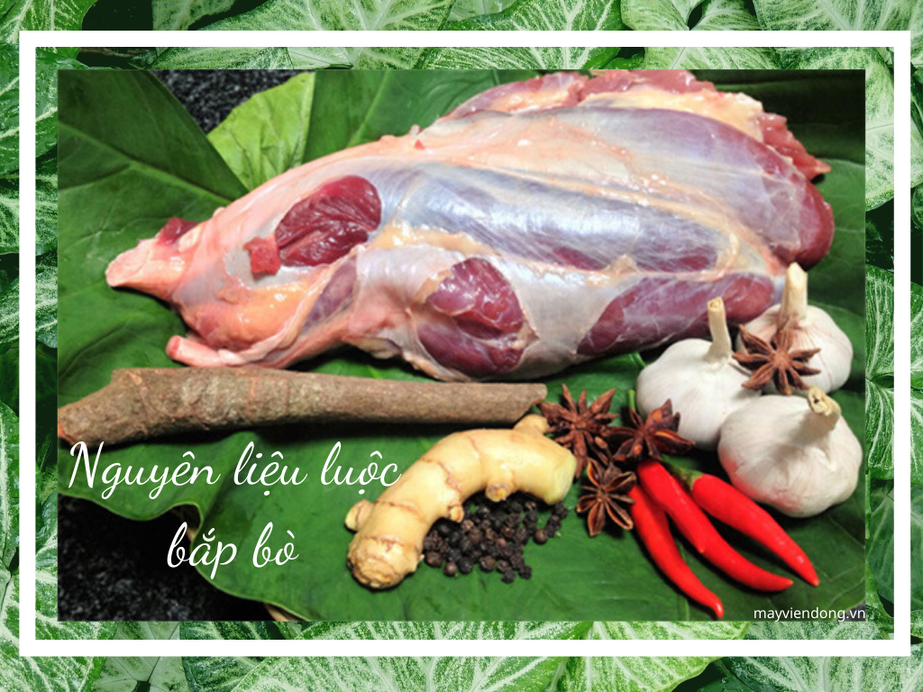 Nguyên liệu luộc bắp bò