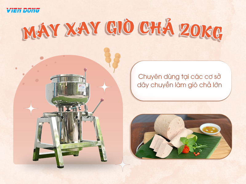 máy xay giò chả 2 lớp 5kg
