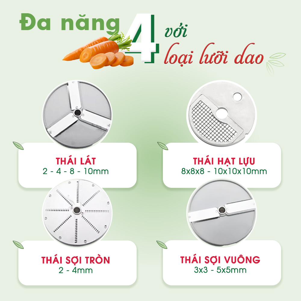 Máy cắt cà rốt hạt lựu