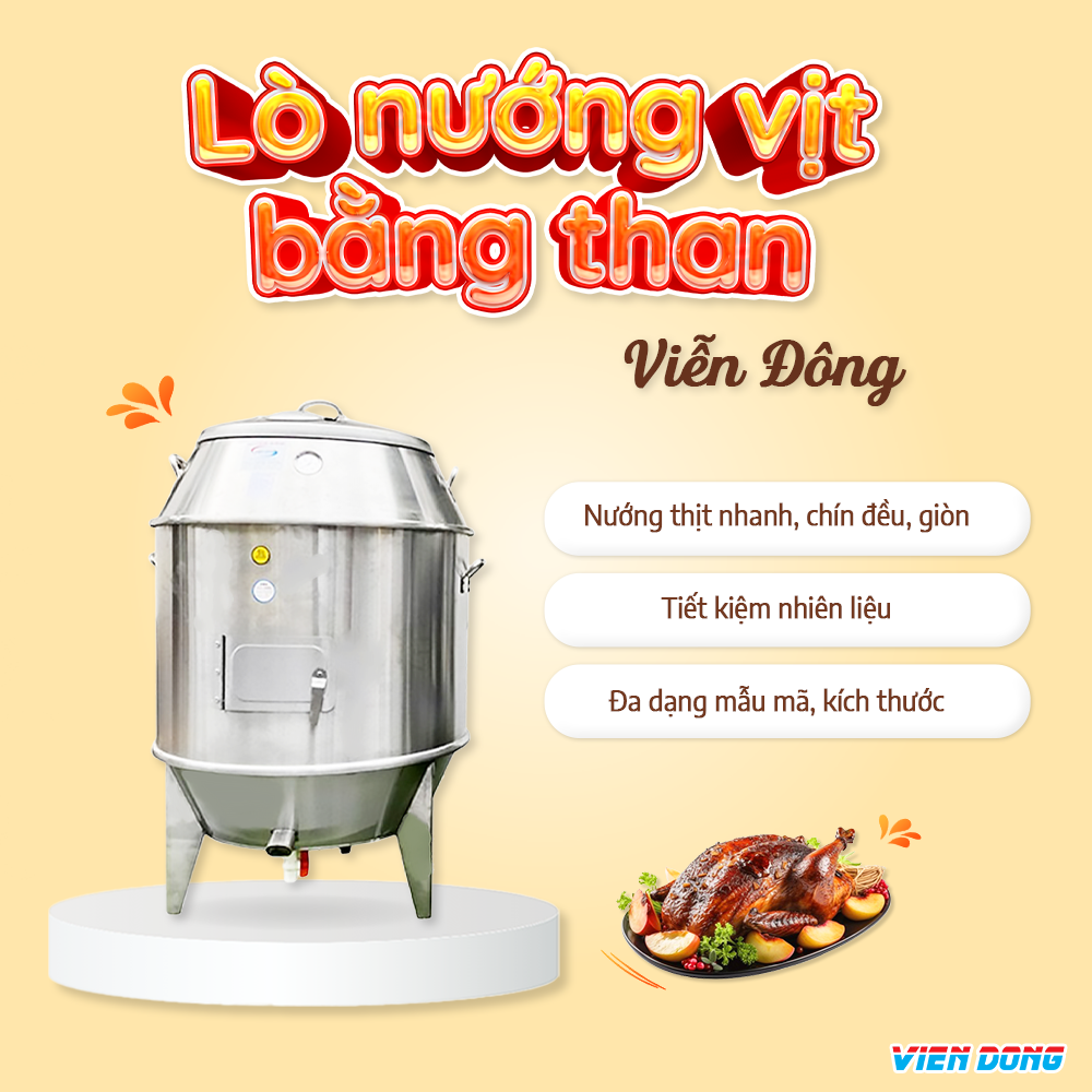 Lò quay gà vịt có kính
