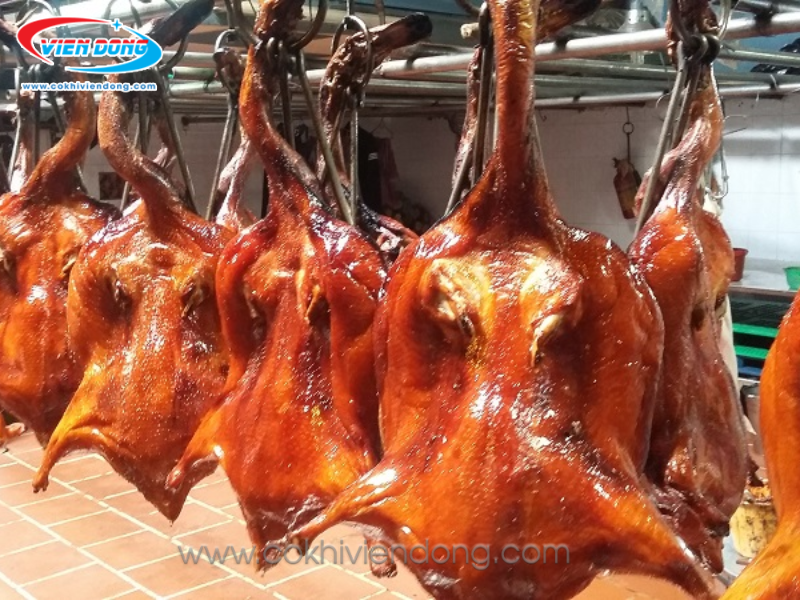 Lò quay gà vịt có kính