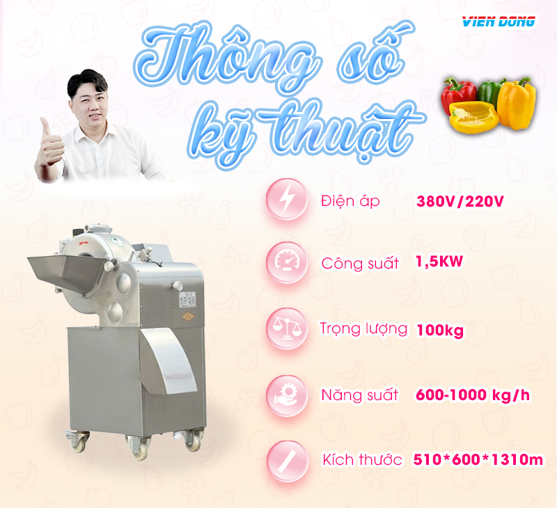Máy cắt rau củ quả hạt lựu CHD100 Máy cắt rau củ quả hạt lựu CHD100