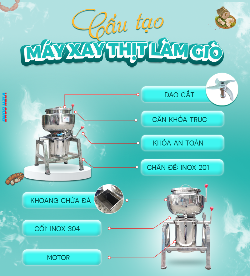 máy xay giò chả công nghiệp