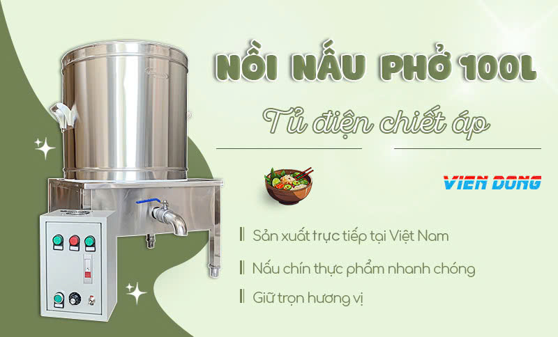 Nồi nấu phở tủ điện chiết áp