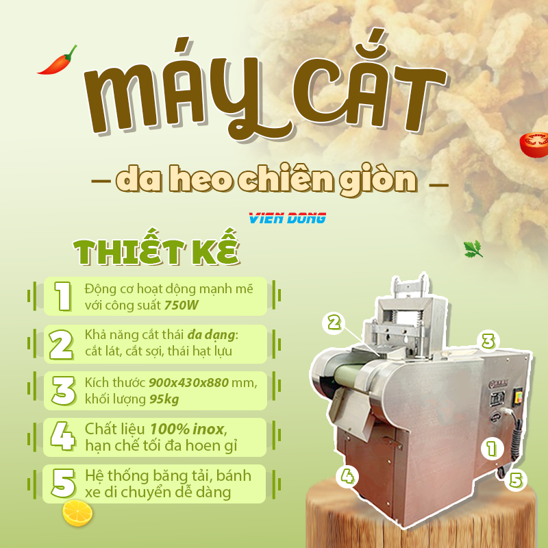 máy cắt da heo chiên giòn