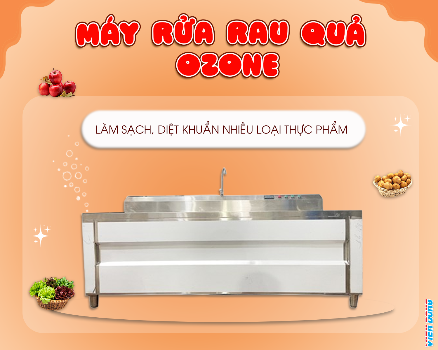 Máy rửa rau quả ozone