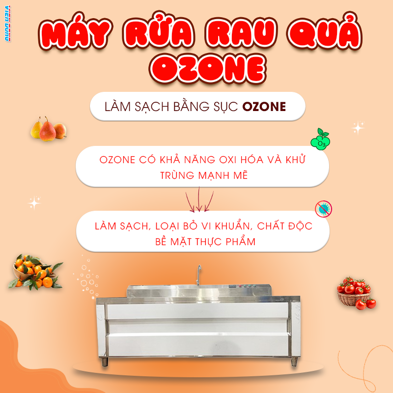 Máy rửa rau quả ozone