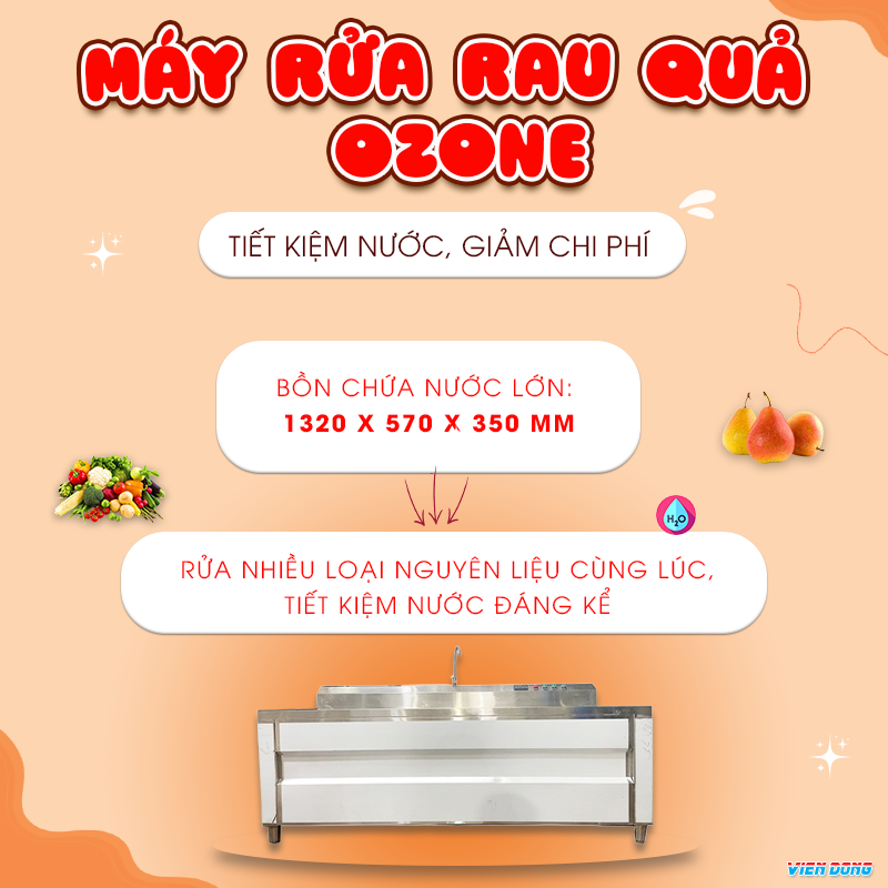 Máy rửa rau quả ozone