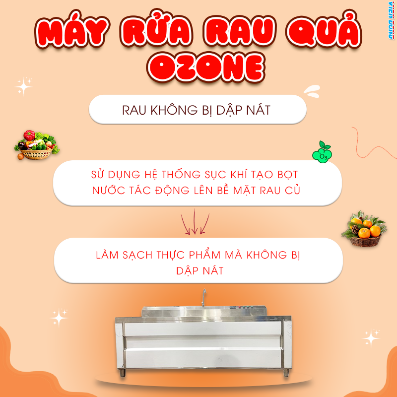 Máy rửa rau quả ozone