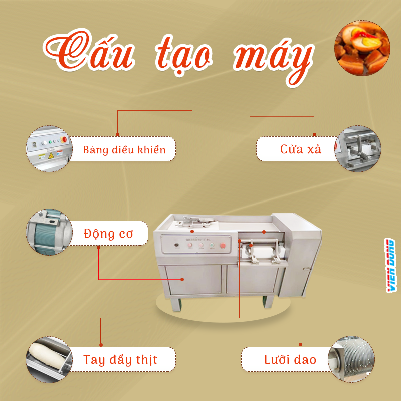 Máy thái thịt hạt lựu Máy thái thịt hạt lựu