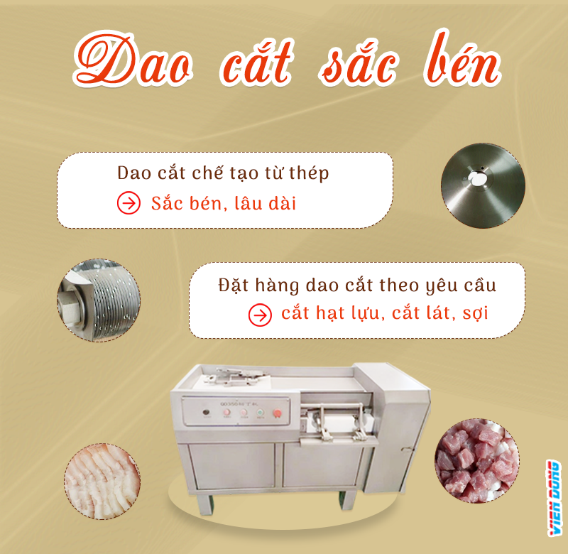 Máy thái thịt hạt lựu Máy thái thịt hạt lựu