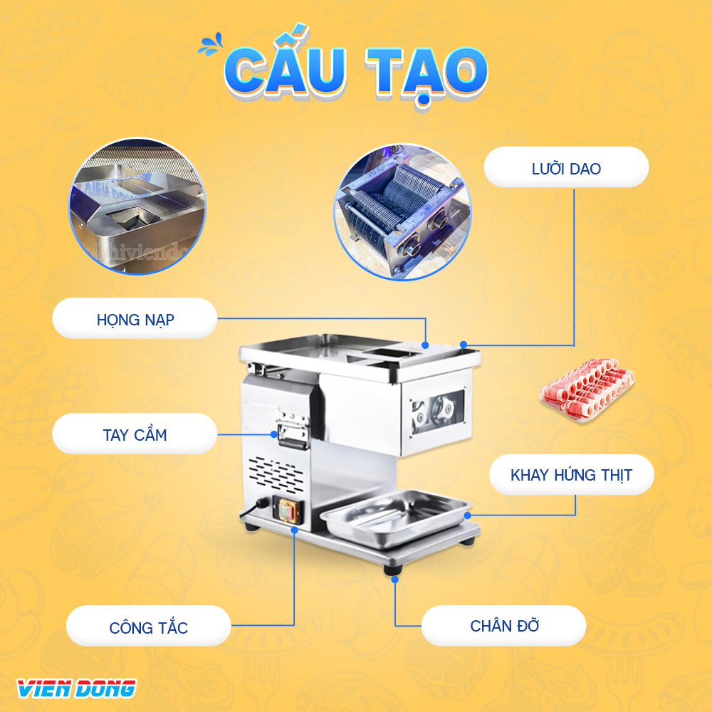 Máy xắt thịt heo